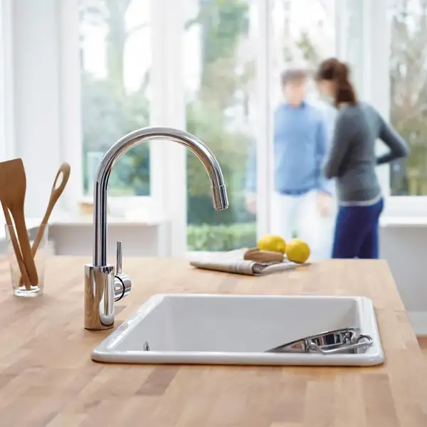 Змішувач для кухні Grohe Concetto з висувним виливом, суперсталь (32663DC1)