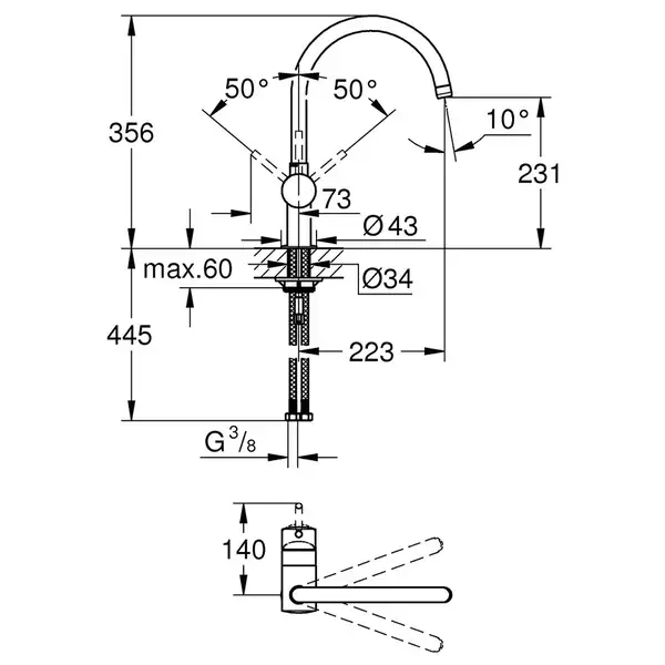 GROHE Кухонный смеситель MINTA (32917LS0) фото 2 Aquada.com.ua