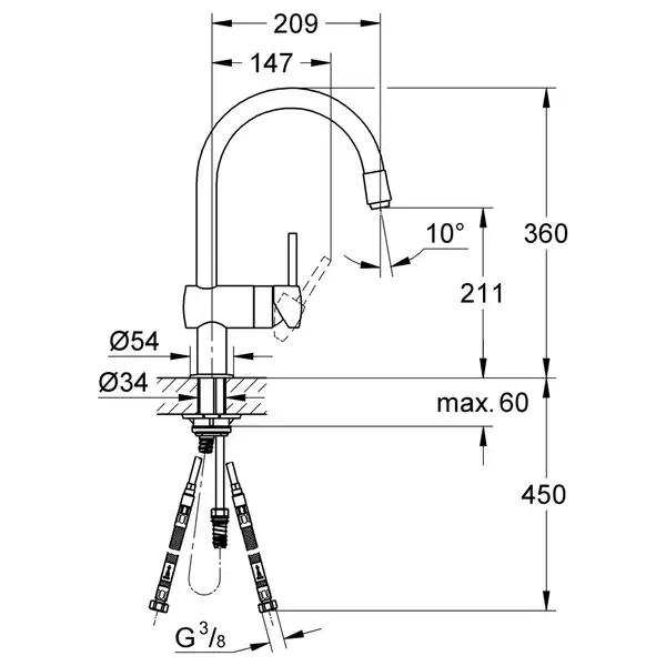 Grohe Minta Смеситель для кухни, хром (32918000)
