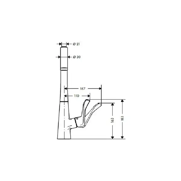 Смеситель для кухни Hansgrohe Metris (цвет - хром) (14820000) фото 5 Aquada.com.ua Смеситель для кухни Hansgrohe Metris (цвет - хром) (14820000) фото 5 Aquada.com.ua