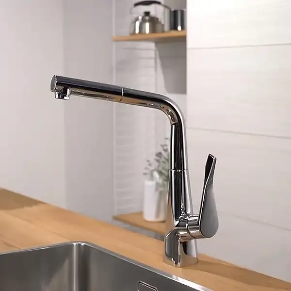 Смеситель для кухни, однорычажный Hansgrohe Metris (цвет - хром) (14823000) фото 3 Aquada.com.ua