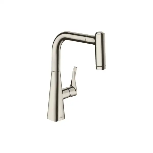 Смеситель для кухни, однорычажный Hansgrohe Metris (цвет - сталь) (14834800) фото 1 Aquada.com.ua