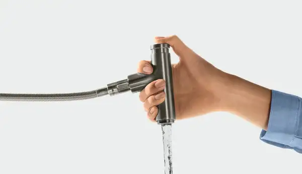 HANSGROHE Смеситель для кухни 240, однорычажный, с выдвижным изливом Metris Select (14857000) фото 3 Aquada.com.ua