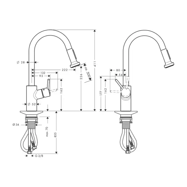 HANSGROHE Смеситель для кухни, однорычажный Talis S (14877000) фото 2 Aquada.com.ua