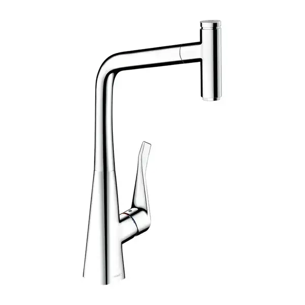 HANSGROHE Metris Select Смеситель для кухни 320, однорычажный, с выдвижным изливом (14884000) фото 1 Aquada.com.ua