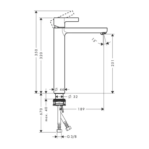 Смеситель для кухни Hansgrohe Metris S (цвет - хром) (31023000) фото 2 Aquada.com.ua