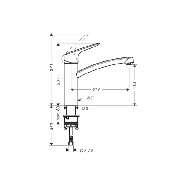 Смеситель для кухни Hansgrohe Logis M31 160 (цвет - хром) (71832000) фото 2 Aquada.com.ua Смеситель для кухни Hansgrohe Logis M31 160 (цвет - хром) (71832000) фото 2 Aquada.com.ua