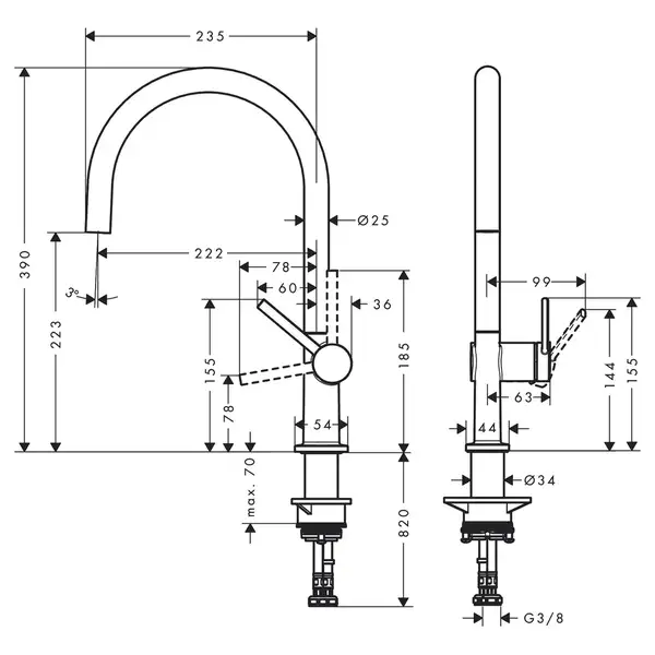 Смеситель для кухни Hansgrohe Talis M54 220 (цвет - нержавеющая сталь) (72804800) фото 2 Aquada.com.ua Смеситель для кухни Hansgrohe Talis M54 220 (цвет - нержавеющая сталь) (72804800) фото 2 Aquada.com.ua