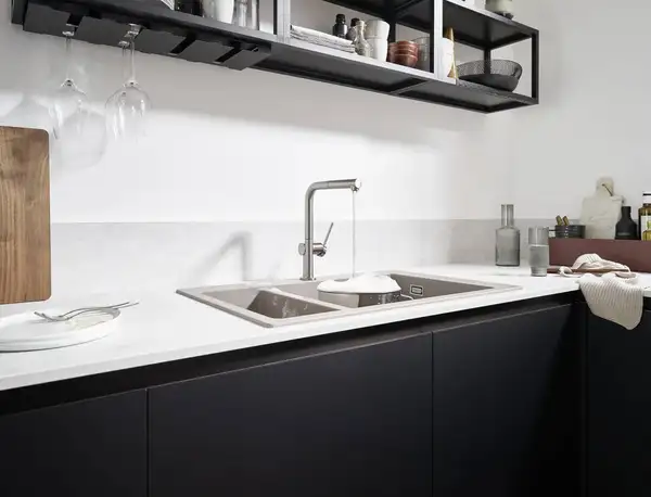 Смеситель для кухни Hansgrohe Talis M54 270 (цвет - нержавеющая сталь), с вытяжным изливом (72809800) фото 2 Aquada.com.ua Смеситель для кухни Hansgrohe Talis M54 270 (цвет - нержавеющая сталь), с вытяжным изливом (72809800) фото 2 Aquada.com.ua