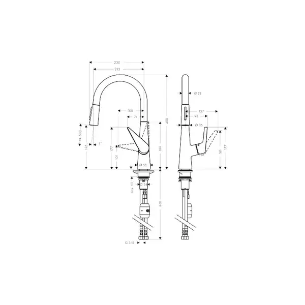 Смеситель для кухни, однорычажный Hansgrohe Talis S (цвет - хром) (72813000) фото 2 Aquada.com.ua