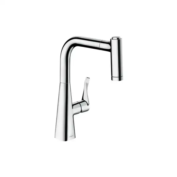 HANSGROHE Смесителья для кухни, однорычажный, 220, с вытяжным душем METRIS M71 (73800000) фото 1 Aquada.com.ua HANSGROHE Смесителья для кухни, однорычажный, 220, с вытяжным душем METRIS M71 (73800000) фото 1 Aquada.com.ua