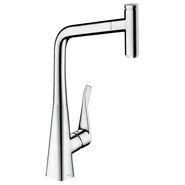 Смеситель для кухни Hansgrohe Metris Select 320 1jet, sBox (цвет - хром), с вытяжным душем (73803000) фото 1 Aquada.com.ua