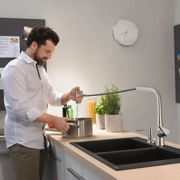 Hansgrohe Metris M 71 Select 320 Смеситель для кухни, хром (73803000)