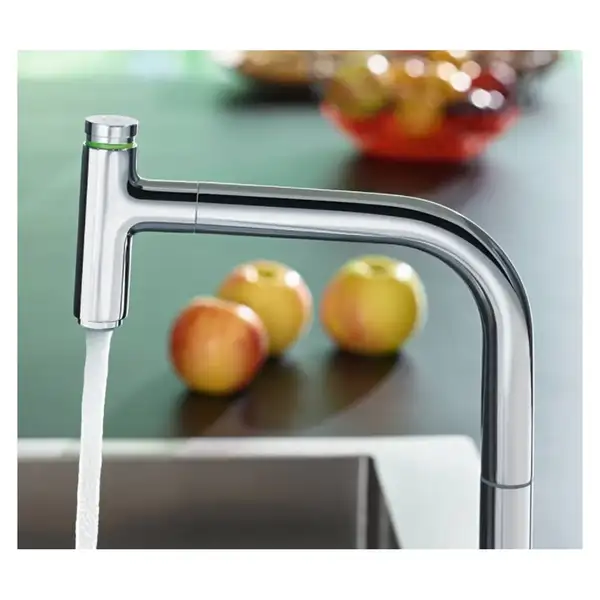 Змішувач для кухні Hansgrohe Metris Select 200 1jet sBox з витяжним виливом, хром (73804000) Змішувач для кухні Hansgrohe Metris Select 200 1jet sBox з витяжним виливом, хром (73804000)
