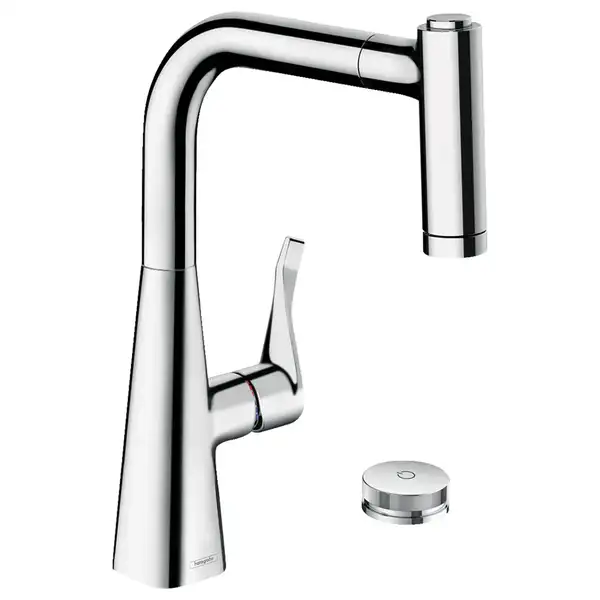 Смеситель для кухни Hansgrohe Metris Select 220 2jet, sBox (цвет - хром), с вытяжным душем (73805000) фото 1 Aquada.com.ua Смеситель для кухни Hansgrohe Metris Select 220 2jet, sBox (цвет - хром), с вытяжным душем (73805000) фото 1 Aquada.com.ua