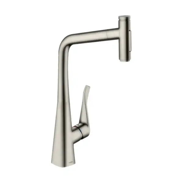 Змішувач для кухні Hansgrohe Metris Select 320 2jet sBox з витяжним душем, сталевий (73816800) Змішувач для кухні Hansgrohe Metris Select 320 2jet sBox з витяжним душем, сталевий (73816800)