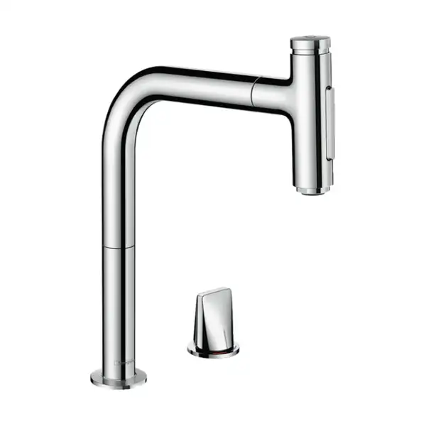 Змішувач для кухні Hansgrohe Metris Select 200 2jet sBox з витяжним душем, хром (73818000) Змішувач для кухні Hansgrohe Metris Select 200 2jet sBox з витяжним душем, хром (73818000)