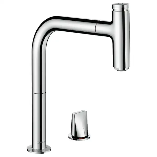 Смеситель для кухни Hansgrohe Metris Select 200 2jet (цвет - хром), с вытяжным душем (73819000) фото 1 Aquada.com.ua Смеситель для кухни Hansgrohe Metris Select 200 2jet (цвет - хром), с вытяжным душем (73819000) фото 1 Aquada.com.ua