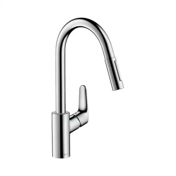 Смеситель для кухни Hansgrohe Focus M41 (цвет - хром), с вытяжным душем 2jet (73880000) фото 1 Aquada.com.ua