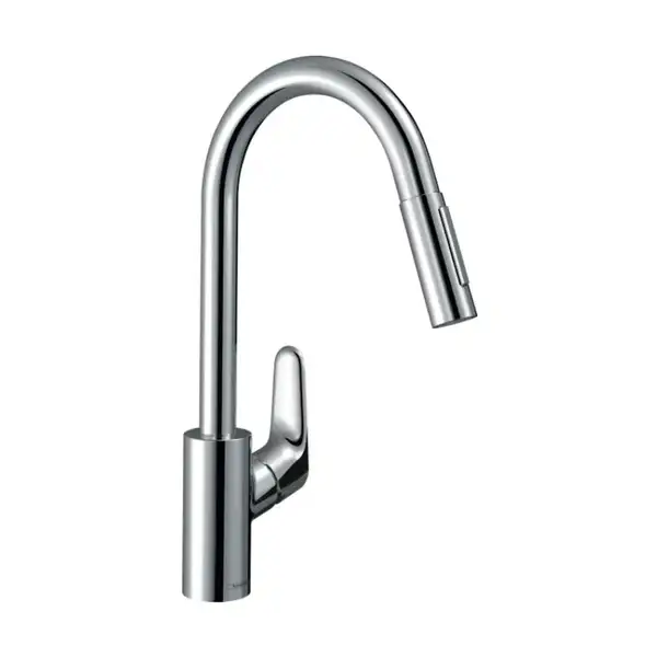 Змішувач для кухні Hansgrohe Focus 240 2jet з висувним виливом, Sbox, хром (73880000)