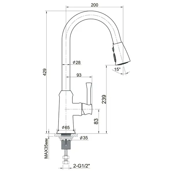 Смеситель для кухни Imprese Podzima (цвет - zrala) (ZMK02170815) фото 2 Aquada.com.ua Смеситель для кухни Imprese Podzima (цвет - zrala) (ZMK02170815) фото 2 Aquada.com.ua