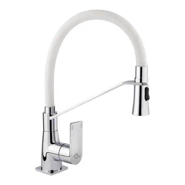 Змішувач для кухні з рефлекторним виливом Qtap Estet CRW 007F (QTESTCRW007F) фото 1 Aquada.com.ua