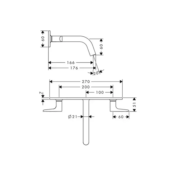Смеситель для раковины Axor Citterio M (34314000) фото 2 Aquada.com.ua