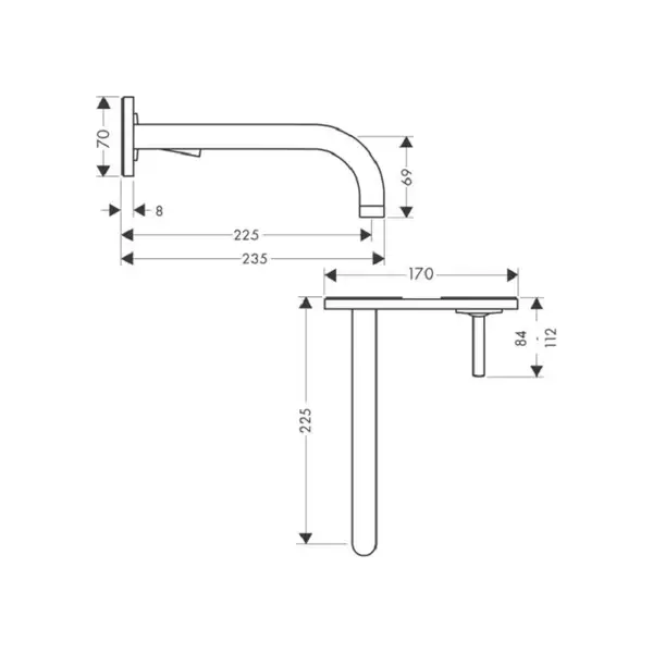 Смеситель для раковины Axor Uno2 (цвет - хром) (38115000) фото 4 Aquada.com.ua Смеситель для раковины Axor Uno2 (цвет - хром) (38115000) фото 4 Aquada.com.ua