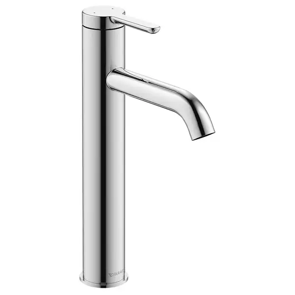 Смеситель для раковины высокий Duravit C.1 (цвет - хром), без донного клапана, излив 136 мм (C11030002010) фото 1 Aquada.com.ua Смеситель для раковины высокий Duravit C.1 (цвет - хром), без донного клапана, излив 136 мм (C11030002010) фото 1 Aquada.com.ua