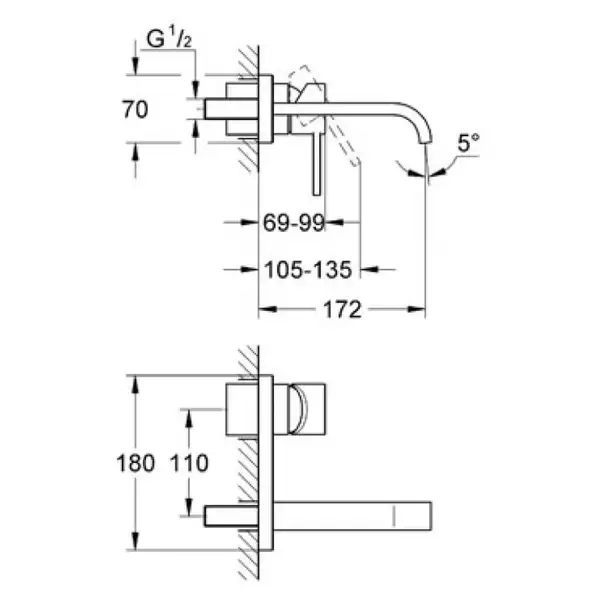 Змішувач для умивальника Grohe Allure S-Size (19309000)