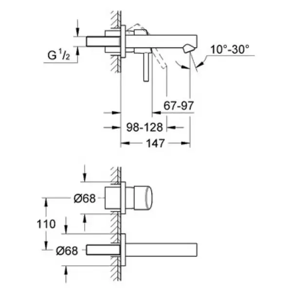Змішувач для умивальника Grohe Concetto S-Size, хром (19575001) Змішувач для умивальника Grohe Concetto S-Size, хром (19575001)