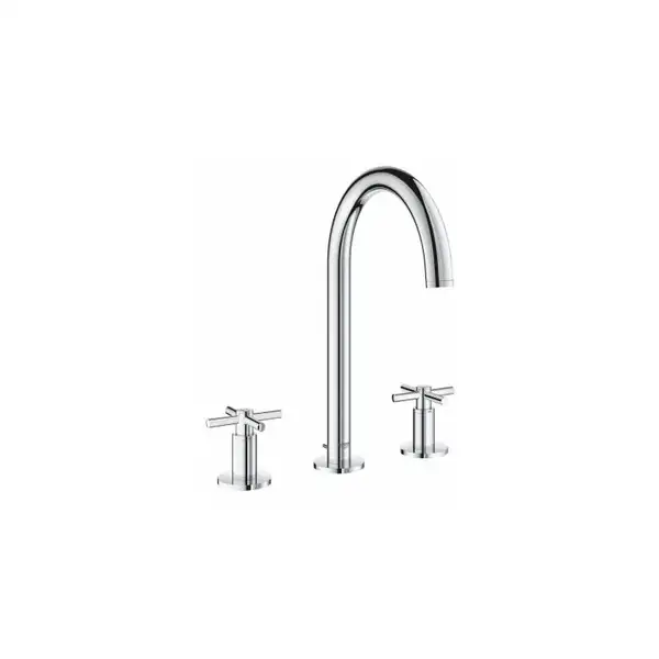 GROHE Смеситель двухвентильный Atrio New для раковины на 3 отверстия, монтаж на бортик, хром (20008003) фото 1 Aquada.com.ua GROHE Смеситель двухвентильный Atrio New для раковины на 3 отверстия, монтаж на бортик, хром (20008003) фото 1 Aquada.com.ua