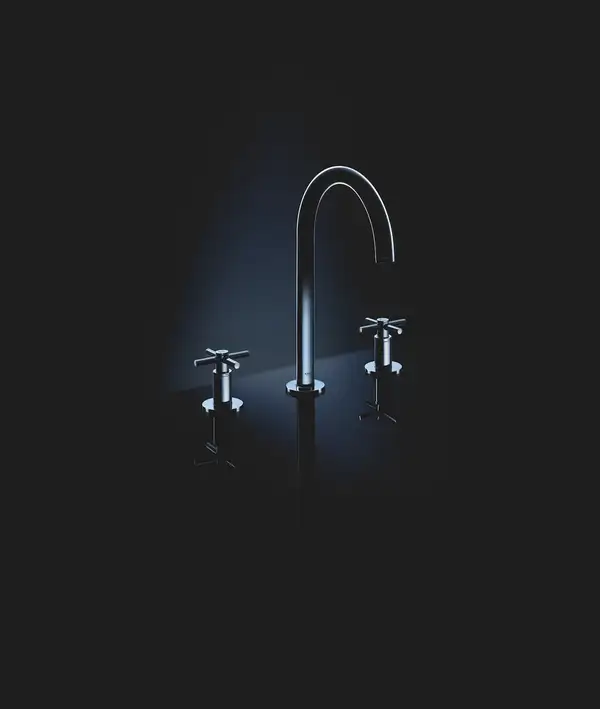 GROHE Смеситель двухвентильный Atrio New для раковины на 3 отверстия, монтаж на бортик, хром (20008003) фото 3 Aquada.com.ua GROHE Смеситель двухвентильный Atrio New для раковины на 3 отверстия, монтаж на бортик, хром (20008003) фото 3 Aquada.com.ua