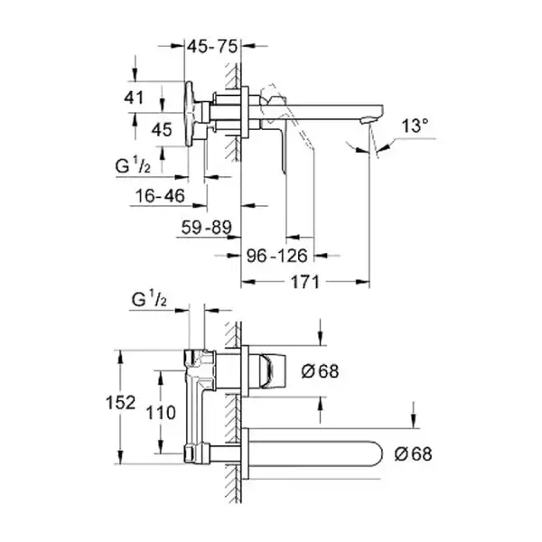 Grohe BauLoop Смеситель для раковины, хром (20289000) Grohe BauLoop Смеситель для раковины, хром (20289000)