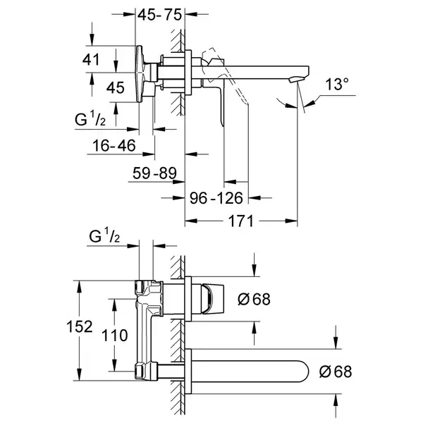 Grohe BauLoop Смеситель для раковины, хром (20289000) Grohe BauLoop Смеситель для раковины, хром (20289000)