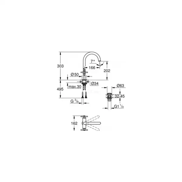 Grohe Atrio new Смеситель для раковины на одно отверстие, L-Size (21019003) фото 2 Aquada.com.ua Grohe Atrio new Смеситель для раковины на одно отверстие, L-Size (21019003) фото 2 Aquada.com.ua