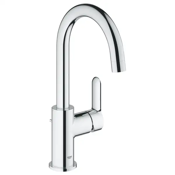 Смеситель для раковины Grohe Bau Edge (цвет - хром), с донным клапаном (23093000) фото 1 Aquada.com.ua Смеситель для раковины Grohe Bau Edge (цвет - хром), с донным клапаном (23093000) фото 1 Aquada.com.ua