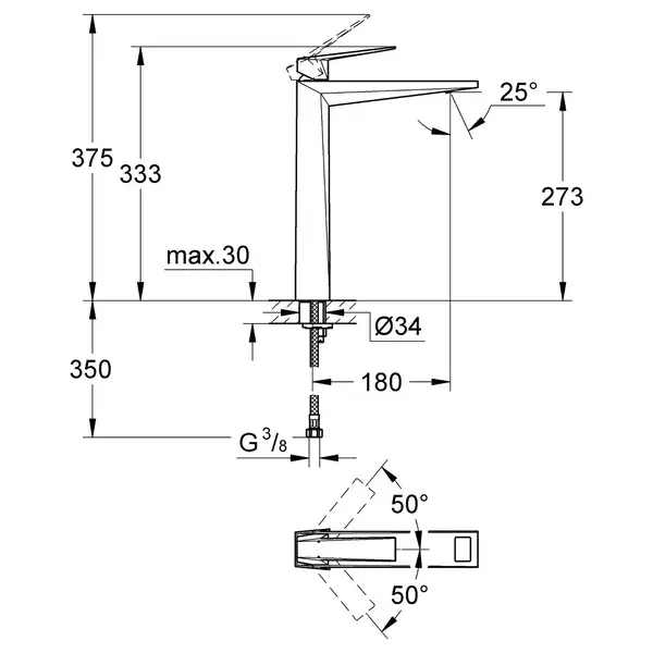 Змішувач для раковини Grohe Allure Brilliant XL-Size (23114000) Змішувач для раковини Grohe Allure Brilliant XL-Size (23114000)