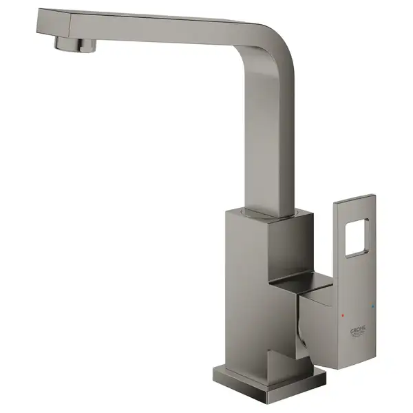 Смеситель для раковины Grohe Eurocube L-Size (цвет - тёмный графит, матовый), с донным клапаном (23135AL0) фото 3 Aquada.com.ua Смеситель для раковины Grohe Eurocube L-Size (цвет - тёмный графит, матовый), с донным клапаном (23135AL0) фото 3 Aquada.com.ua