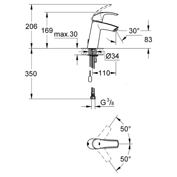 GROHE Для раковины EUROSMART (23323001) фото 6 Aquada.com.ua GROHE Для раковины EUROSMART (23323001) фото 6 Aquada.com.ua