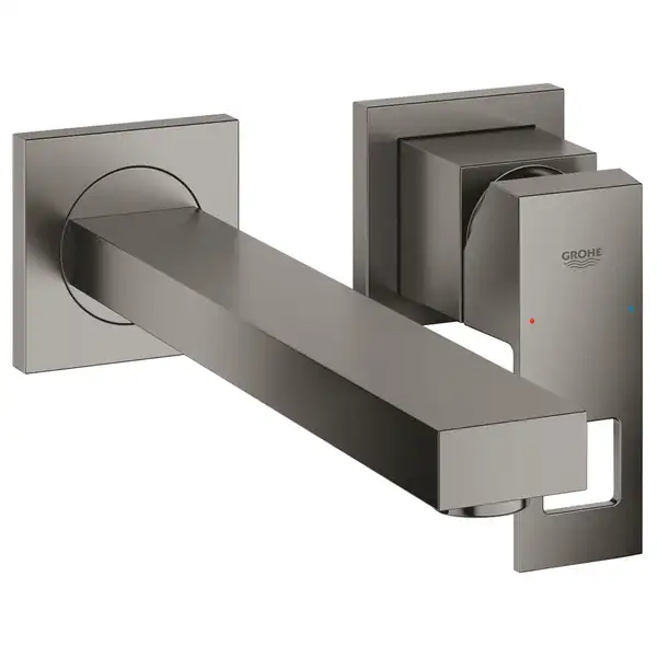 Смеситель для раковины настенный Grohe Eurocube M-Size (цвет - тёмный графит, матовый), вынос 231 мм (23447AL0) фото 1 Aquada.com.ua Смеситель для раковины настенный Grohe Eurocube M-Size (цвет - тёмный графит, матовый), вынос 231 мм (23447AL0) фото 1 Aquada.com.ua