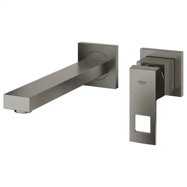 Смеситель для раковины настенный Grohe Eurocube M-Size (цвет - тёмный графит, матовый), вынос 231 мм (23447AL0) фото 3 Aquada.com.ua Смеситель для раковины настенный Grohe Eurocube M-Size (цвет - тёмный графит, матовый), вынос 231 мм (23447AL0) фото 3 Aquada.com.ua