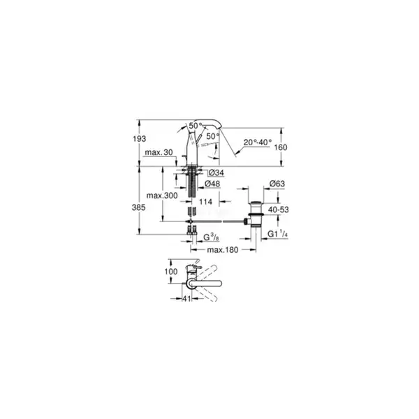 GROHE Смеситель для раковины Essence New, теплый закат глянец (23462DA1) (23462DA1) фото 2 Aquada.com.ua GROHE Смеситель для раковины Essence New, теплый закат глянец (23462DA1) (23462DA1) фото 2 Aquada.com.ua