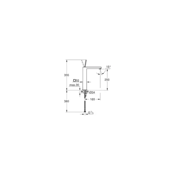 Grohe Змішувач для умивальника Eurocube Joy XL-Size, хром (23661000)