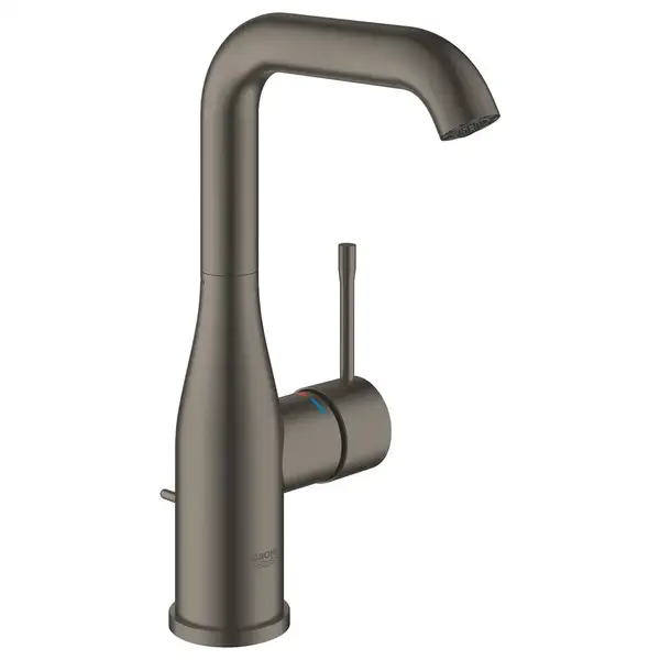 Смеситель для раковины высокий Grohe Essence M-Size (цвет - тёмный графит, матовый), с донным клапаном (32628AL1) фото 1 Aquada.com.ua Смеситель для раковины высокий Grohe Essence M-Size (цвет - тёмный графит, матовый), с донным клапаном (32628AL1) фото 1 Aquada.com.ua