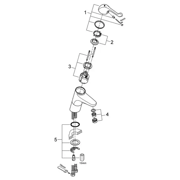 GROHE Одноважільний безпечний змішувач для раковини Euroeco Special SSC (32790000) фото 4 Aquada.com.ua GROHE Одноважільний безпечний змішувач для раковини Euroeco Special SSC (32790000) фото 4 Aquada.com.ua