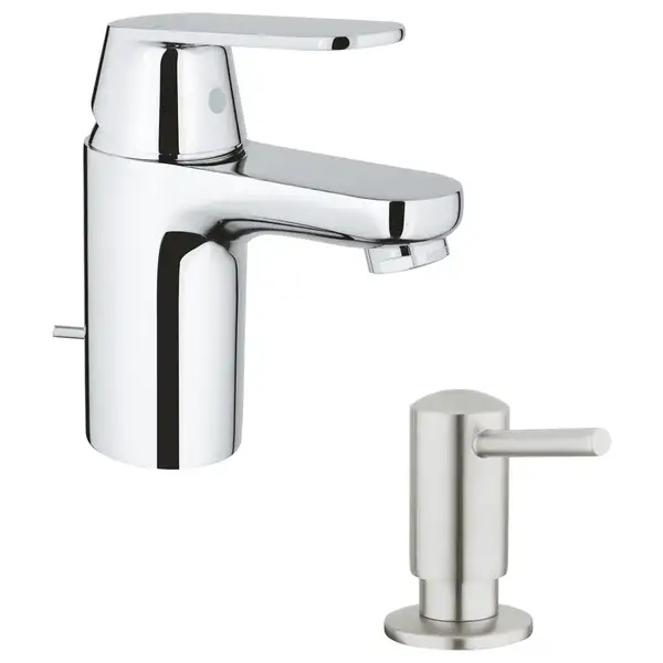 Набор Grohe смеситель для раковины Eurosmart Cosmopolitan 32825000 + дозатор для моющего средства Contemporary 40536DC0 (3282500040536DC0)