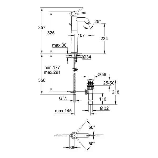 GROHE Смеситель для раковины, однорычажный, высокий BauClassic (32868000) фото 4 Aquada.com.ua GROHE Смеситель для раковины, однорычажный, высокий BauClassic (32868000) фото 4 Aquada.com.ua