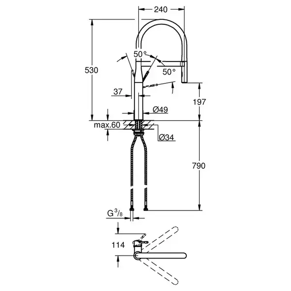 Смеситель для раковины высокий Grohe Essence XL-Size (цвет - холодный рассвет), без донного клапана (32901GL1) фото 2 Aquada.com.ua Смеситель для раковины высокий Grohe Essence XL-Size (цвет - холодный рассвет), без донного клапана (32901GL1) фото 2 Aquada.com.ua