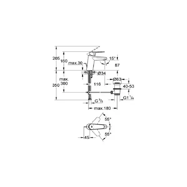 Смеситель для раковины Grohe Eurodisc Cosmopolitan (цвет - хром) (33190002) фото 4 Aquada.com.ua Смеситель для раковины Grohe Eurodisc Cosmopolitan (цвет - хром) (33190002) фото 4 Aquada.com.ua